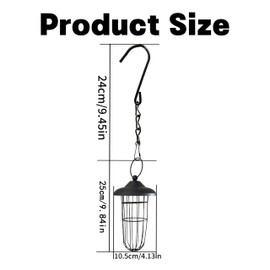 Outdoor Bird Nesting Ball,Metal Hanging Bird Cage,Outdoor Grid Bird Feeder,Garden Patio Nesting Ball,Design for Bird Lover Gifts,Bird Watching Gifts,Garden Ornament (Black, Small)