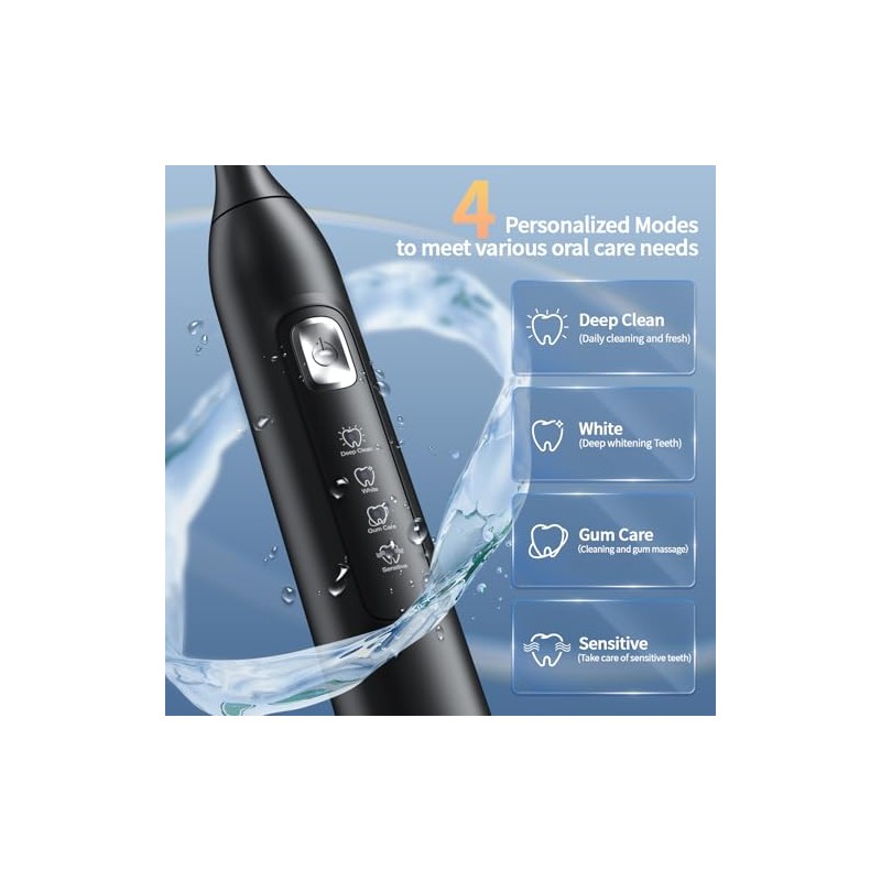OasiSmile Y05 Cepillo de dientes eléctrico sónico para adultos