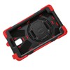 Tablet Case Silicone Hard PC Precise Cutouts Adjustable Strap Rotating