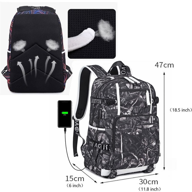 Ansigeren No. 12 Basketball Player JA Creative Backpacks Sports Fan