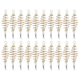 Fishing Bait Trap Olive Shape Spring Fishing Tackle Bait Cages 20Pcs, Solid Copper Alloy Carp Bait Holder Fishing Bait Cage, Fishing Bait Trap Cage Feeder Basket Holder Lure Feeder