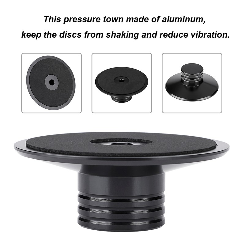 NEW Black Record Weight Clamp LP Vinyl Turntables Metal Disc