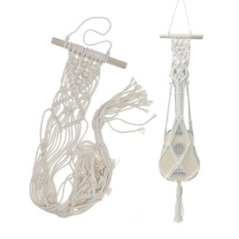 CashBeat Ukulele Wall Hanger, Macrame Ukulele Wall Mount Stand Holder for 21" Ukulele, Cute Boho Decor, Alternative to Ukulele Case