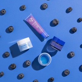 W7 Sweet Lip Care Trio - Set of 3 - Night Lip Mask, Lip Balm & Lip Scrub - Blueberry