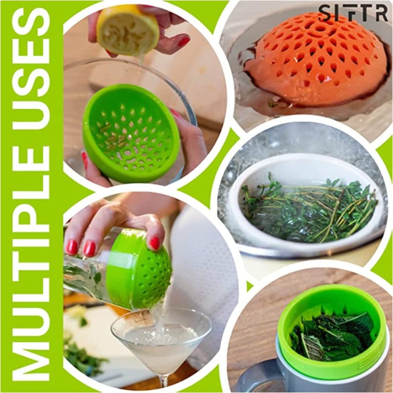 SIFTR (GREEN) Nesting Can Strainer Mini Colander Set - Space