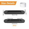 MOROBOR Self-Stick Oval Sliding Door Pulls, 2pcs Matte Black Aluminum
