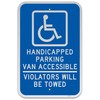 Brimar - 12" x 18" - Handicapped Parking Van Accessible
