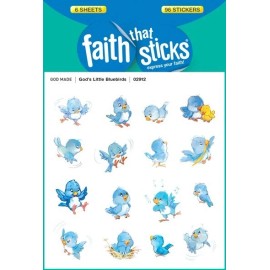 FAITH THAT STICKS STICKER-GOD's LITTLE BLUEBIRDS (6 SHEETS) (FAITH THAT STICKS)
