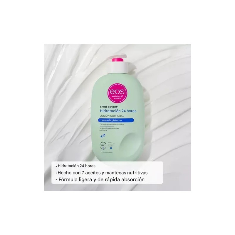Eos Shea Body Lotion Hidratante -crème De Pistachio-16 Oz