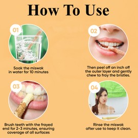 Al Falah Sewak Miswak (Traditional Natural Toothbrush) (10 Pack) by Sewak