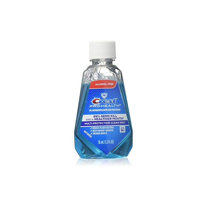 Crest Pro-Health Mouthwash, Alcohol Free, Multi-Protection Clean Mint 1.2 oz