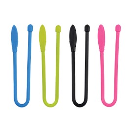 Nite Ize Gear Tie Cordable Twist Tie - Flexible Ties for Cord Management - Reusable Rubber Twist Ties for Wires - Waterproof & UV Resistant - Assorted Colors - 6-inch, 8 Count (2 Pack)