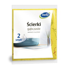 Stella ST1-PS-1699 Sponge Cloths Pack of 2 Large Yellow