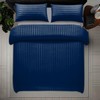 Pamposh Satin Stripe Duvet Cover Set Single Bed Premium Hotel