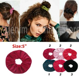 Unbranded Lot of 12pc Hair Scrunchies Velvet Elastic Hair Bands Scrunchy Hair Ties Ropes