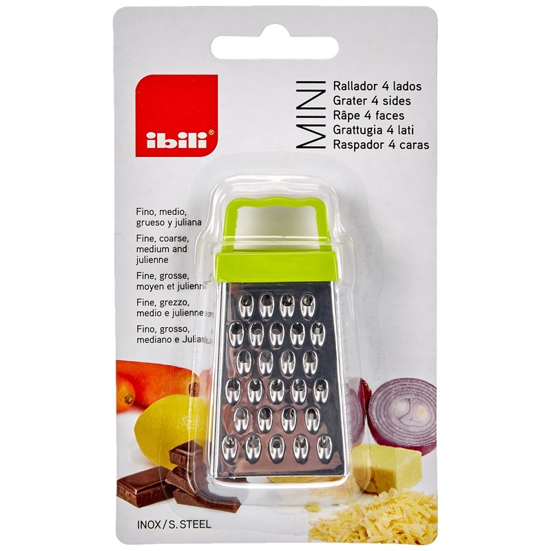 IBILI 756650 Mini Four-Way Grater, Green/Silver, 3.5 x 3 x