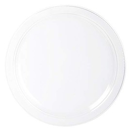 JAM Paper Round Plastic Party Plates - Medium - 9 inch - Clear - 20/Pack
