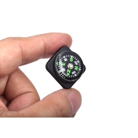 15pcs Slip-On Wrist Compass Hard Shell Liquid Filled Mini Small Button Compass Paracord Bracelet for Outdoor Hiking Survival Wrist Watch Band 3/4" (20mm)