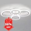 Shine LUEST 34W LED Ceiling Light with Remote, 3000-6000K Dimmable