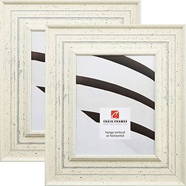Craig Frames 81378600 12 x 16 Inch Picture Frame, Weathered Off-White, Set of 2