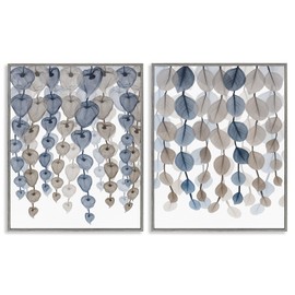 Stupell Industries Falling Vines Neutral Leaves 2 Piece Framed Giclee Art Set by Albert Koetsier