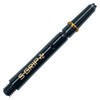 Thor-Sports Harrows Supergrip Spin Shafts with 360 Degree Rotating Top S-Grip 2BA Thread (Medium, Black/Gold)