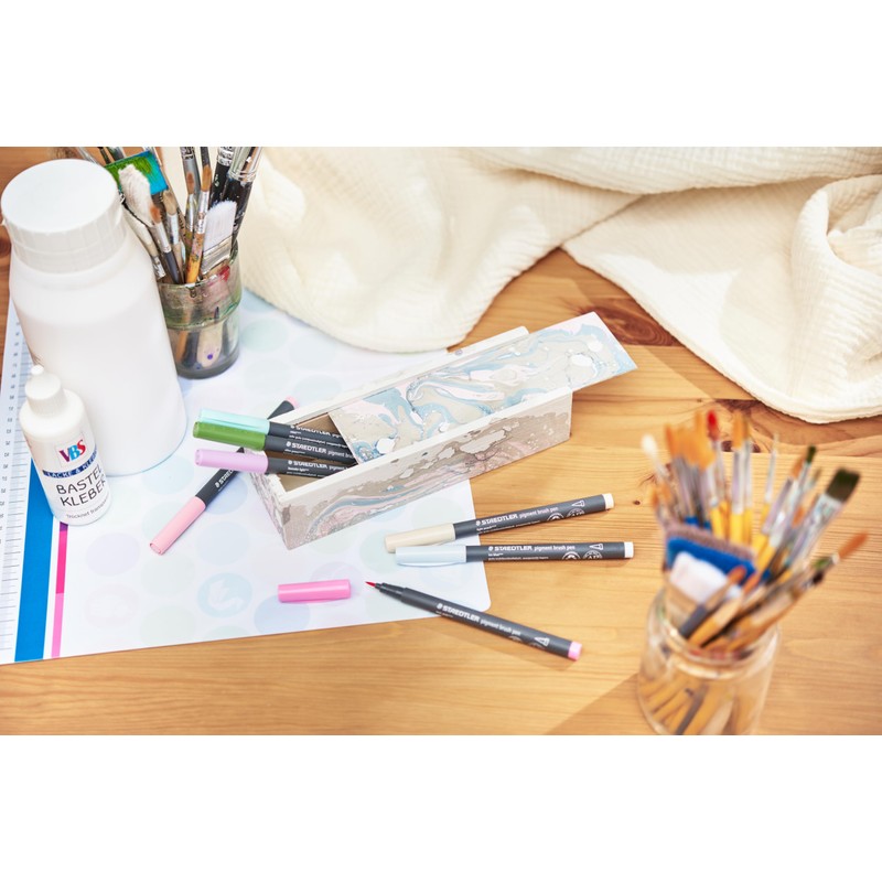 VBS Pencil Box with Sliding Lid Raw Wood