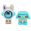 Cartoon USB Flash Drive Space Bunny USB2.0 Interface Plug and
