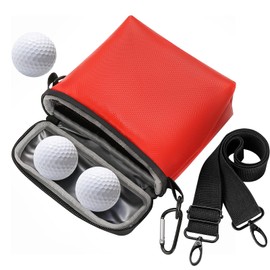 XHGWJSX Golf Ball Cleaning Bag, Waterproof Exterior Golf Club Cleaning Bag, Club face Golf Cleaner with Coarse Fabric Liner, Portable Golf Ball Bag with Detachable Clip, Golf Accessory Cleaning Bag