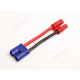 Lot(5) 3.5mm Female Bullet Connector to Male EC3 Adapter 14awg Wire for RC Tigre