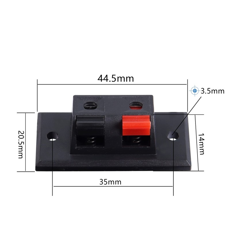 PNGKNYOCN 2 Way Stereo Speaker Terminal,2 Pin Amplifier Terminal Binding