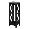 Convenience Concepts Oxford Plant Stand, Tall, Cement / Black