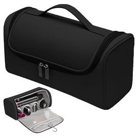 Estuche de viaje para Shark Flexstyle，funda de viaje portátil impermeable | de PU gancho para colgar, compatible con Sharks Flexstyle, Shark Airwrap y Sharks Flexstyles, negro(Negro)