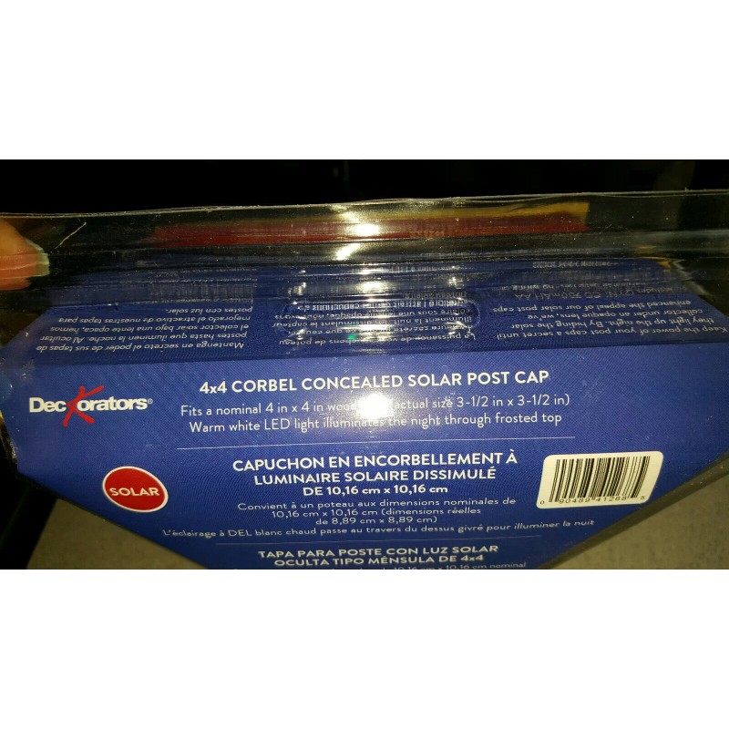 Deckorators 4x4 Corbel Concealed Solar Post Cap LED light