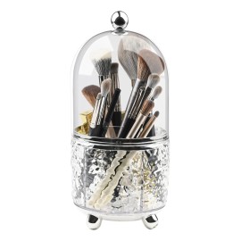 Porta Brochas De Maquillaje Hoosel Giratorio 360 Con Tapa Im