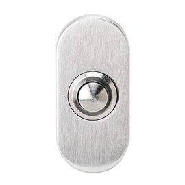 49.911.00 Aperit Oval Doorbell 64 x 30 mm Stainless Steel 316 Matte Brushed Includes Mounting Screws