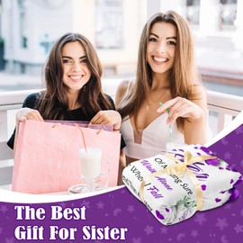 Rakoviol Sister Birthday Gifts - Sisters Gifts from Sister Brother - Gift for Sisters - Best Sister’s Ever Gift for Women - Christmas Valentines Day Present for Sister’s - Throw Blanket 50" x 60"