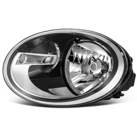 cciyu Headlight Assembly Replacement for BEETLE 2012 2013 2014 2015 2016 2017 2018 2019 Clear Lens Driver Side Headlamp 5C1941005