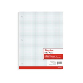 Staples Graph Ruled Filler Paper, 8-inch x 10.5-inch, White, 3/Pack (ST25634DVS)