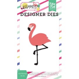 Echo Park Paper Company Cool Flamingo Set die, pink, teal, yellow, green, purple