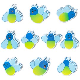 600 Sheets Cute Firefly Sticky Notes Insect Animals Firefly Shape Sticky Notes Pads Bulk Cartoon Memo Self Adhesive to Do List for Office Home Student Christmas Gifts Birthday Supplies(10 Styles)