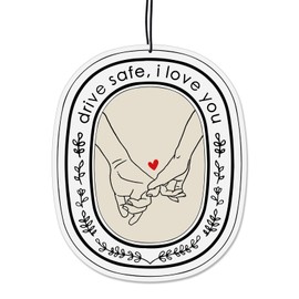 4 x Car Air Freshener Hanging, Valentine's Day Gift, Valentine's Day Gift For Boyfriend, Gift for Girlfriend, Gift for Couple, New Car Mirror Hanging, 4 Scents (Drive Safe)