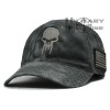 Kryptek Skull Hat Gray w/ US Flag side patch Tactical