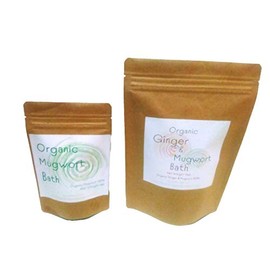 Organic Mugwort Bath 5 pcs, Organic Mugwort Bath, 5 Pack, Steamed Wormwood, Pregnant, Warm, Herbal Bath (Mugwort & Ginger Bath, 15 pc Set of Mugwort and Ginger Bath Salts)