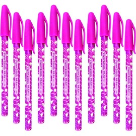 10 x Papermate Inkjoy 100ST Ballpoint Pens | 1.0mm Medium Point Nib | Quick-Drying, Smudge-Free Ink | Pink - Loose in Plain Packaging