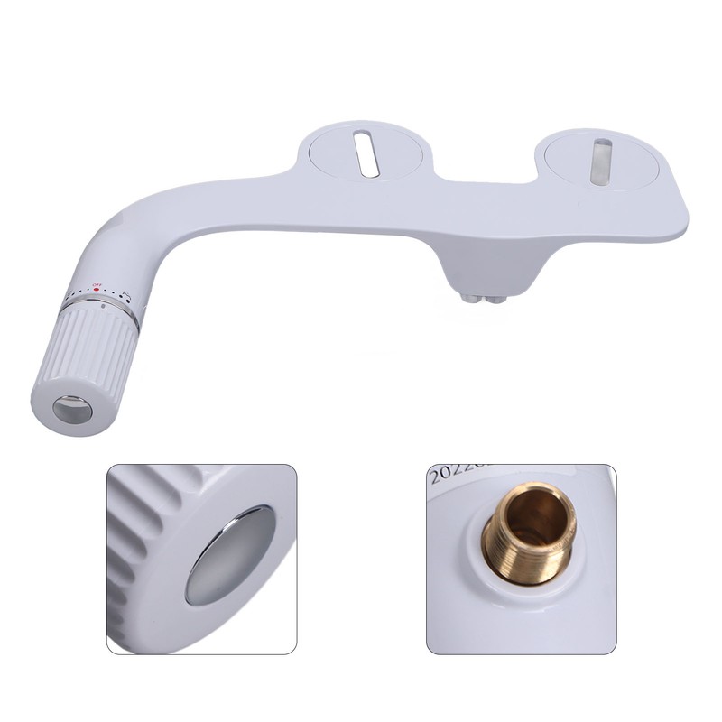 G1/2 Toilet Bidet Attachment Set ABS Dual Nozzle Bathroom Bidet