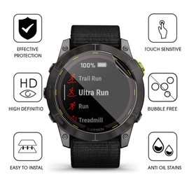 KZIOACSH Screen Protector for Garmin Enduro 2, [3 Pack] Flexible Soft Thin Fit HD Clear Anti-Scratch Film Edge Elastic Shatterproof Anti-Fingerprint Screen Protector Cover for Garmin Enduro 2