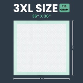 RMS BRANDS 125 Gram Incontinence Disposable Underpads 36 X 36 Ultra Soft 6-Layer Protection Leak Proof Heavy Absorbency, Quilted Chucks Pads for Adults, Kids & Elderly (36X36 - Heavy- 200 Pack)