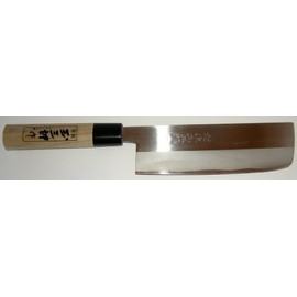 Kitchencookshop Titanium Wood Handle Knife Vegetable Knife Nakiri Bocho 0906