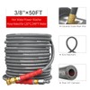 Heliwoo 3/8'' Pressure Washer Hose 50 FT, Hot and Cold